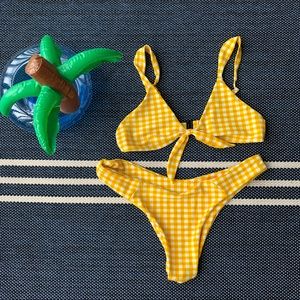 Blackbough Marigold Gingham Bikini